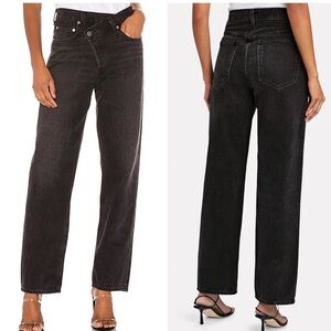 AGOLDE vintage wash black crossover jeans size 24